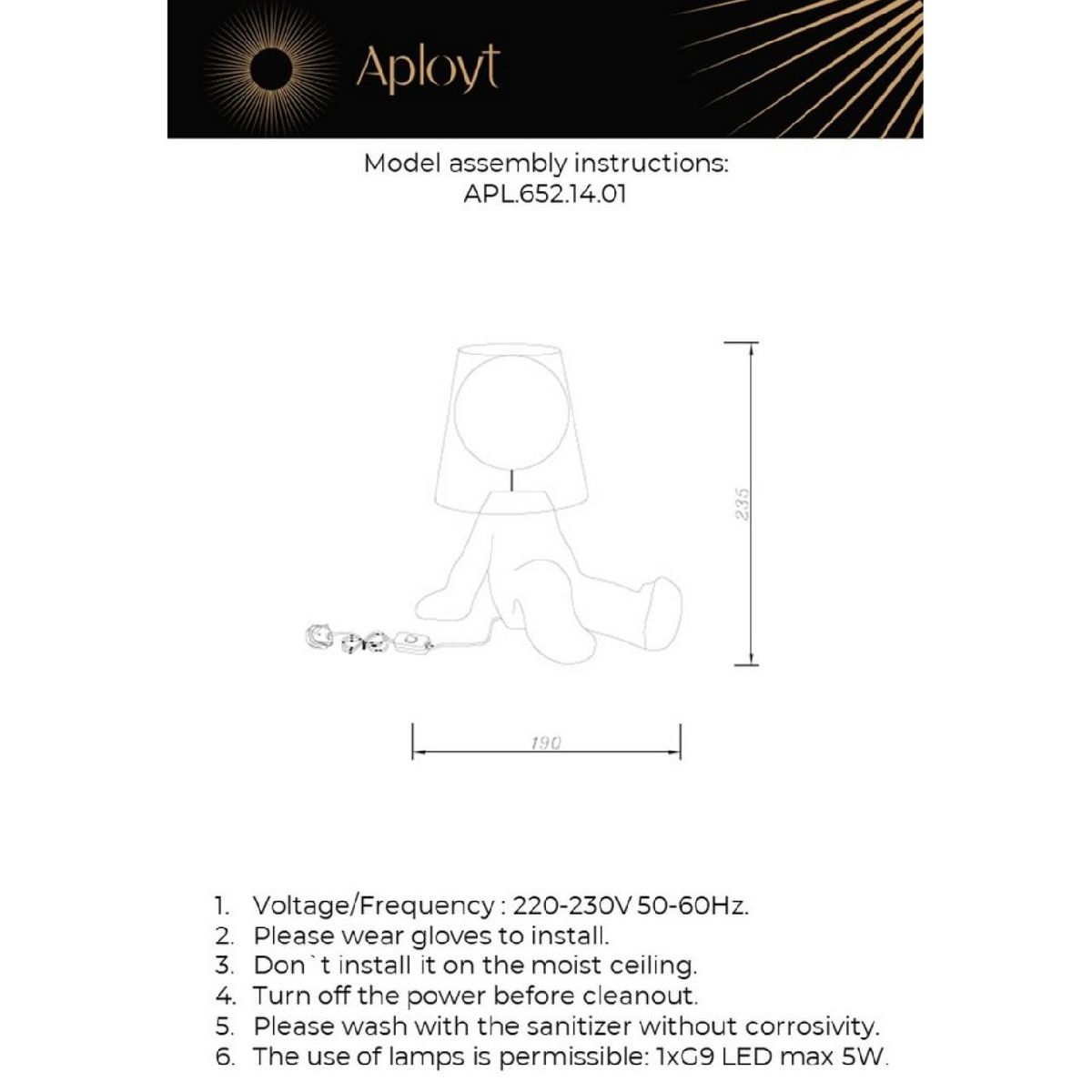 Настольная лампа Aployt Kosett APL.652.14.01