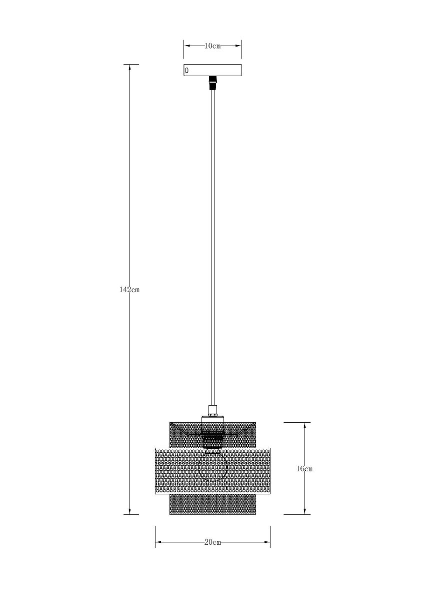 Подвесной светильник Arte Lamp Grid A7069SP-1BK