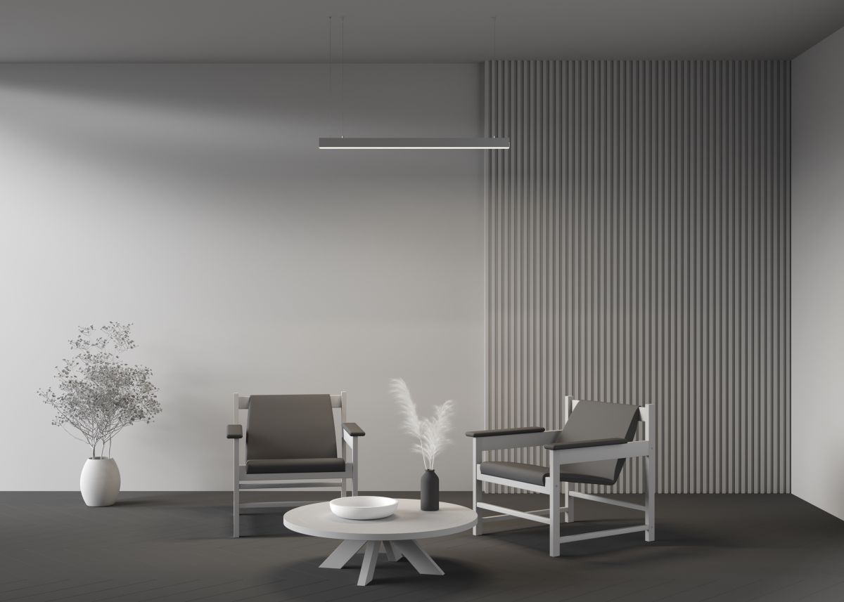 Линейный подвесной светильник Maytoni Technical 4000K 50x50 (Серебро, 1 м) LL312020