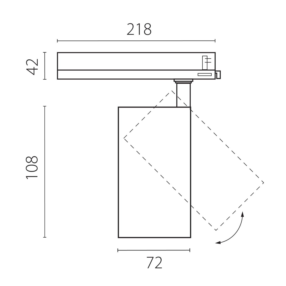 Трековый трехфазный светильник Quattro LED с управлением TRIAC Lightstar Alta Base A5246TRIAC