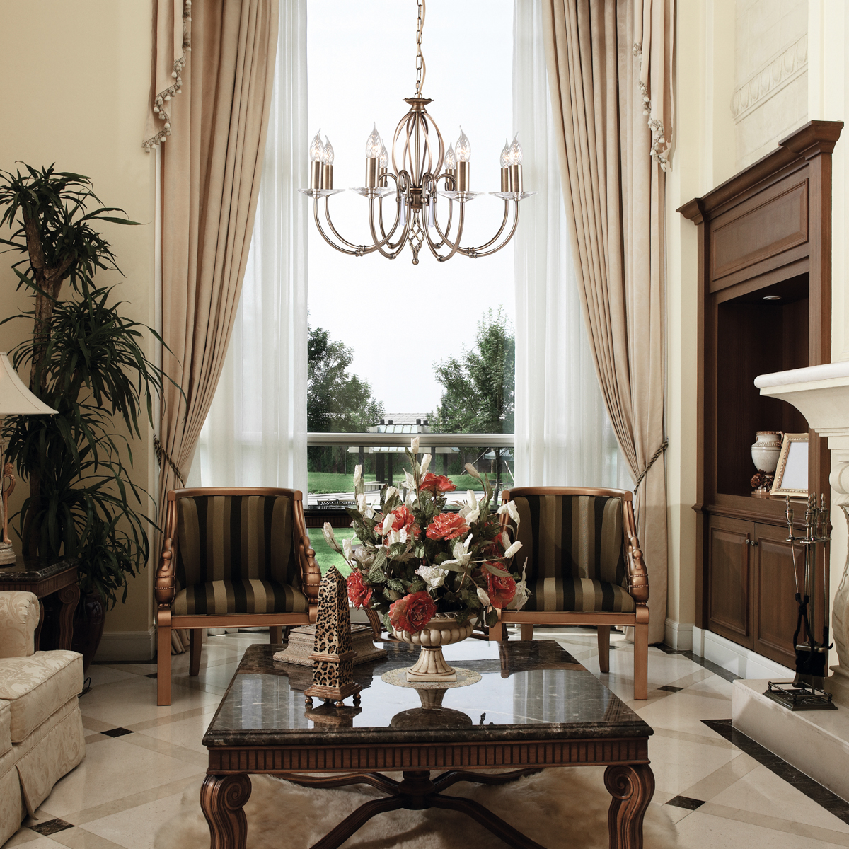 Подвесная люстра Elstead Lighting AG8-AGED-BRASS