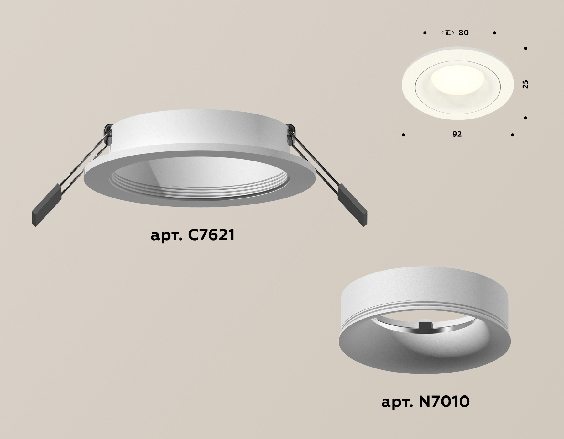 Встраиваемый светильник Ambrella Light Techno XC7621001 (C7621, N7010)