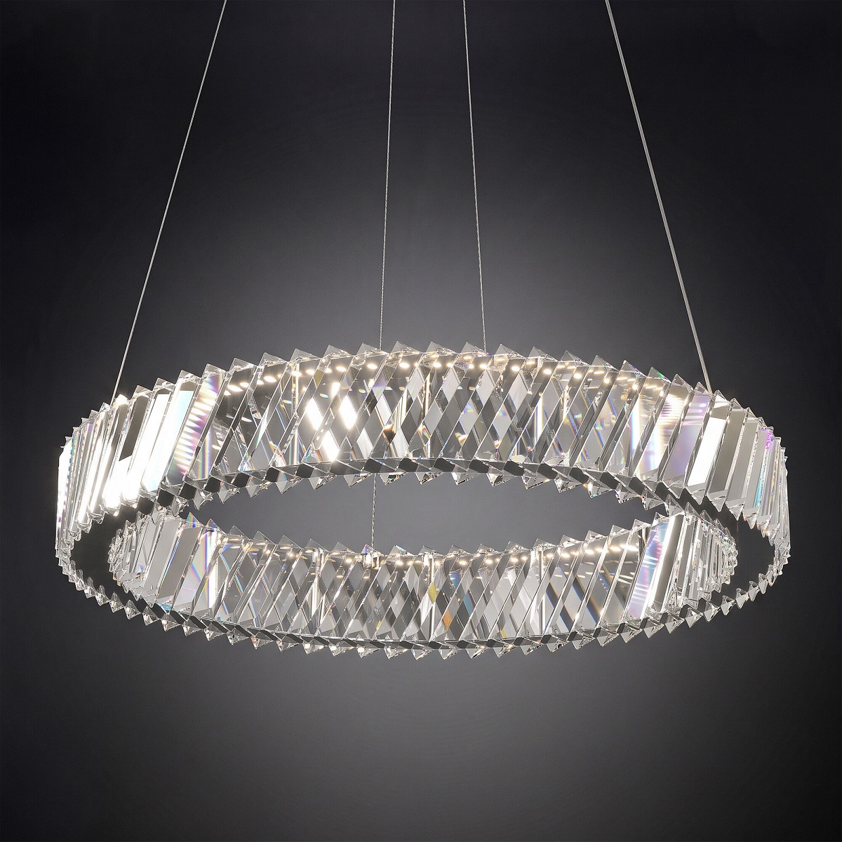 Подвесной светильник Eurosvet 101004 LED Никель хрусталь Strotskis a071451