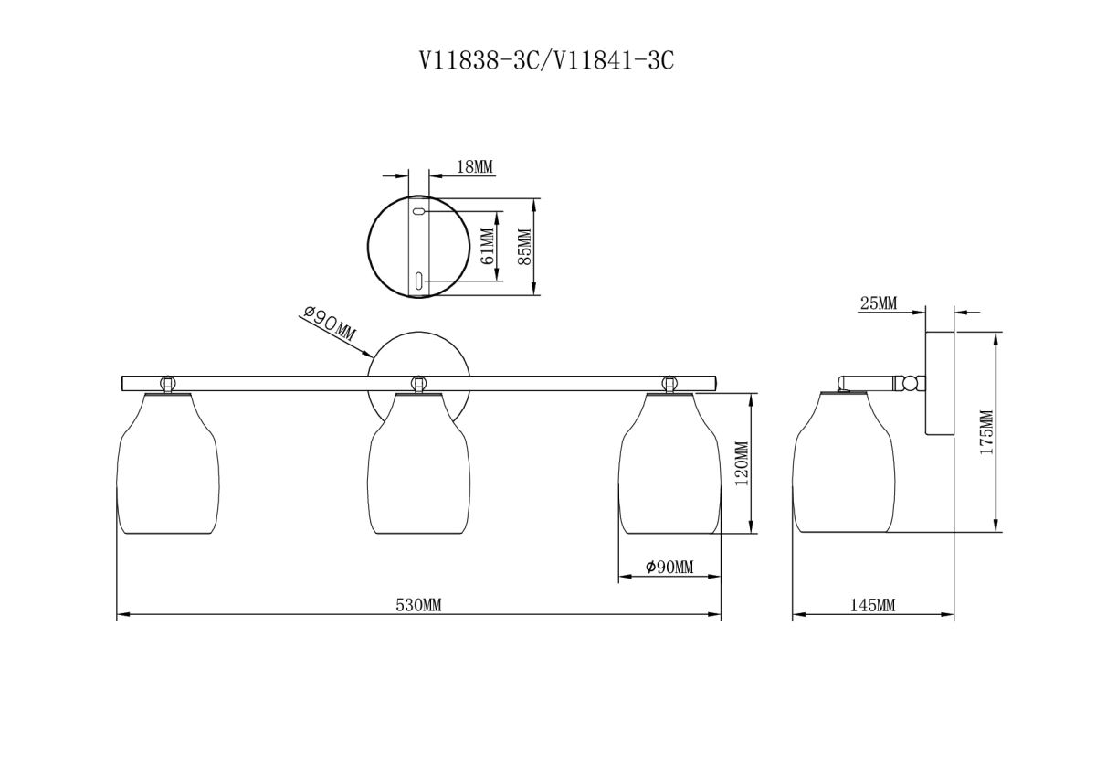 Спот Moderli Adalina V11841-3C