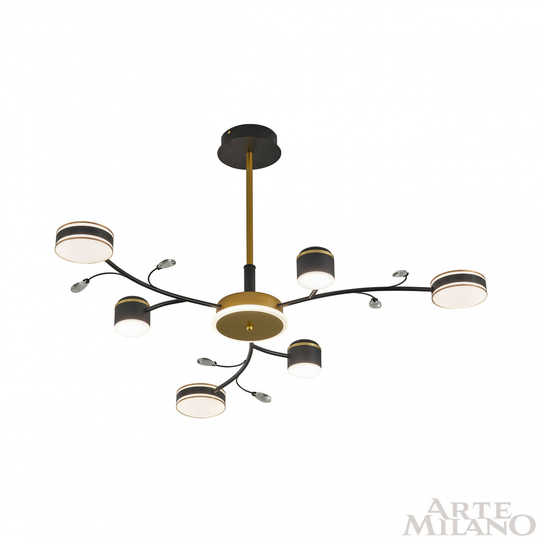 Люстра на штанге Arte Milano Ferrara 276240/6+1 BK/GD