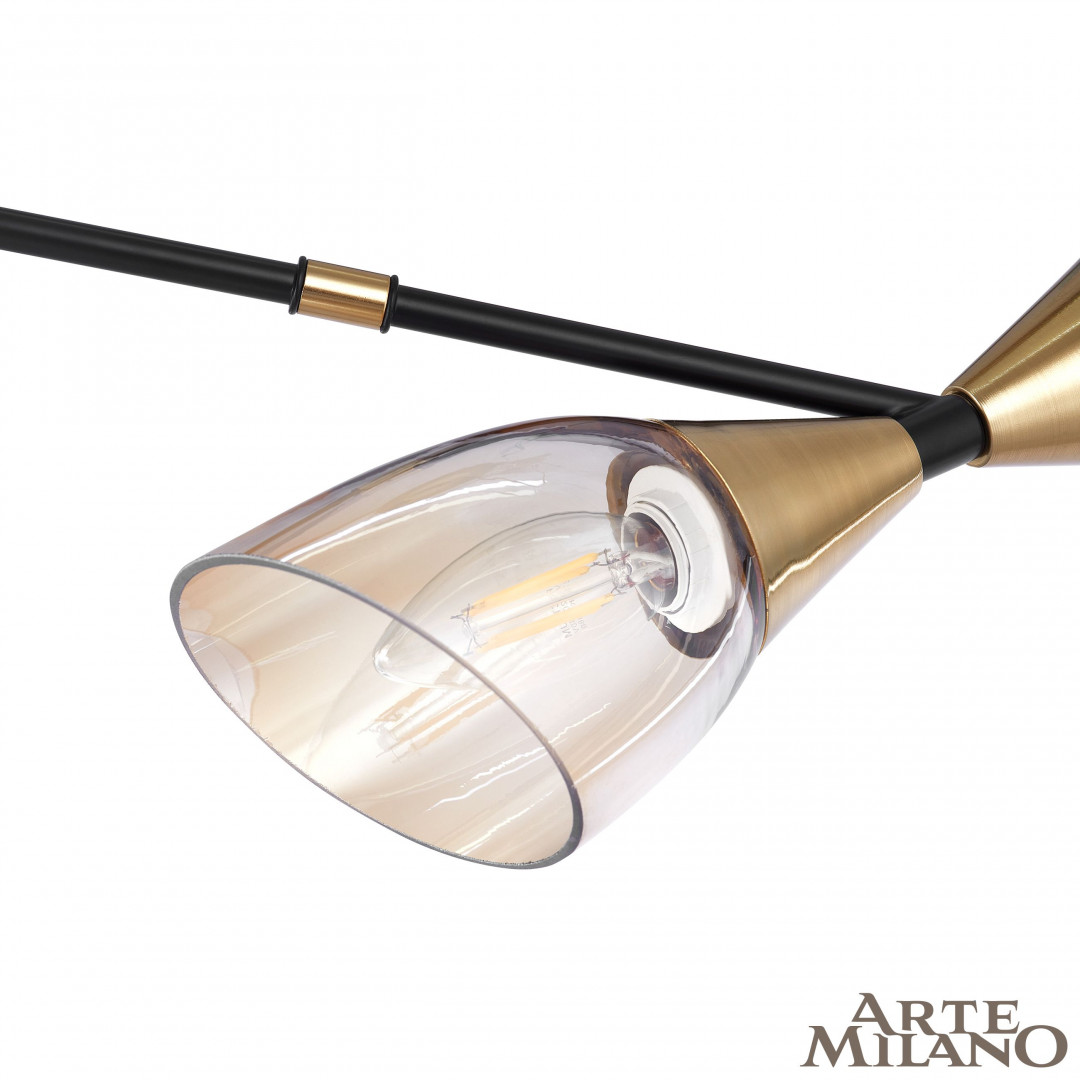 Люстра на штанге Arte Milano Neapolis 276708/8 BK/GD