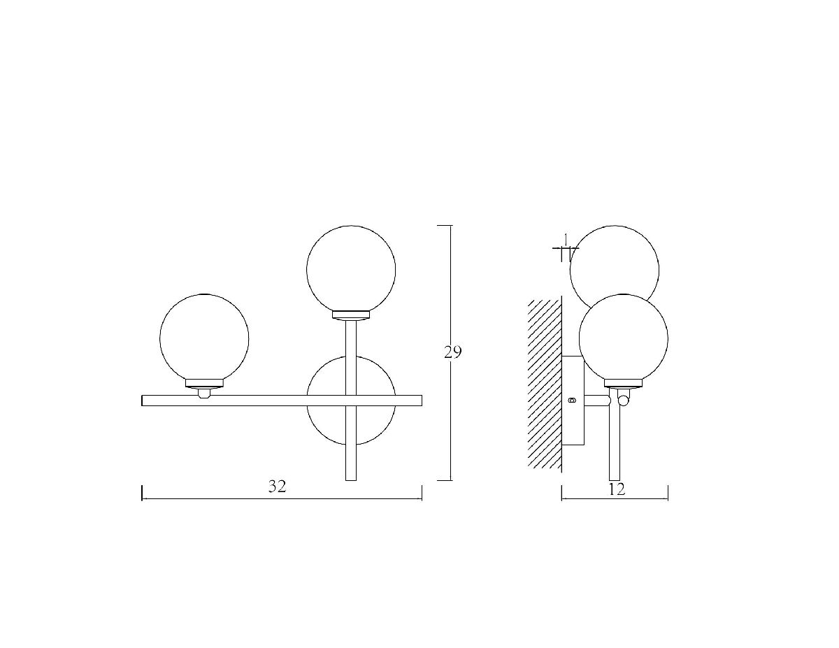 Бра Arte Lamp Bolla-piccolo A3989AP-2AB