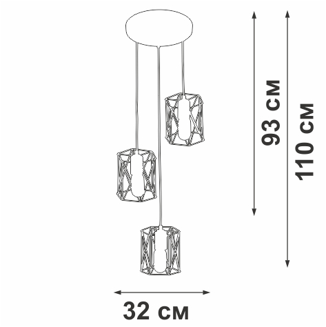 Подвесной светильник Vitaluce V43820-1/3S