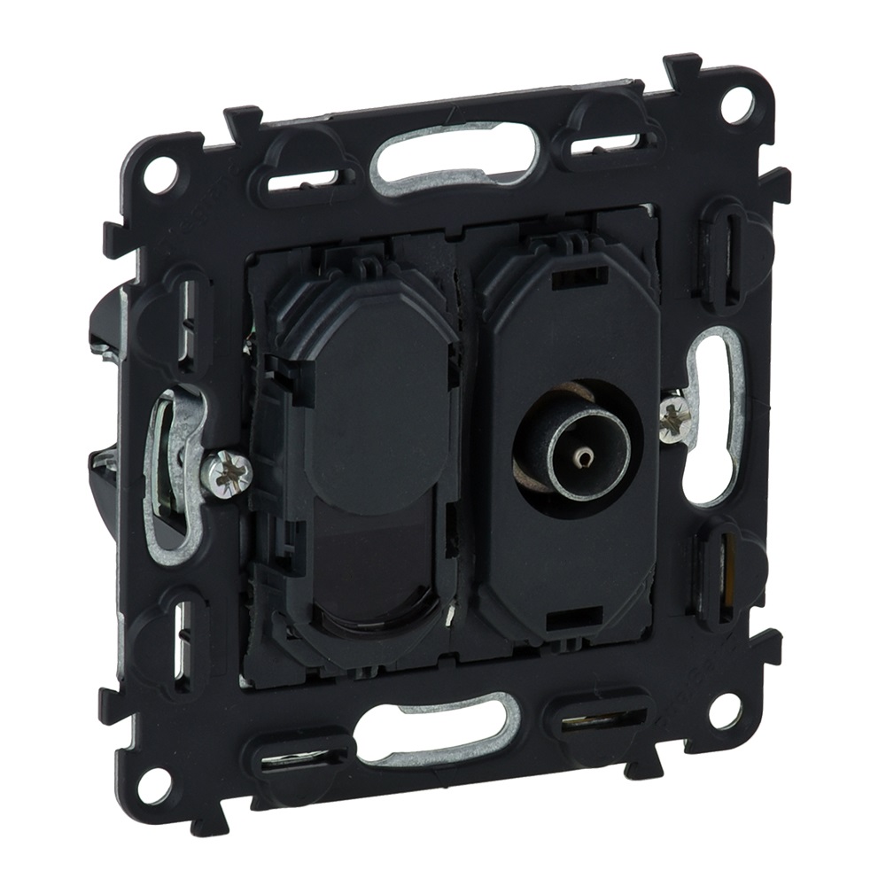 

Розетка TV-+ RJ45 Legrand Valena Мех In Matic c топологией звезда 753055