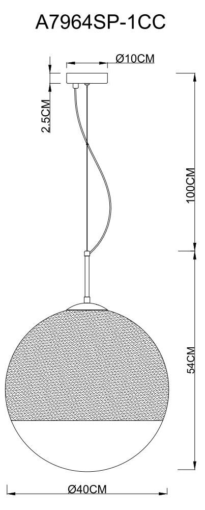 Подвесной светильник Arte Lamp Jupiter Chrome A7964SP-1CC УЦ