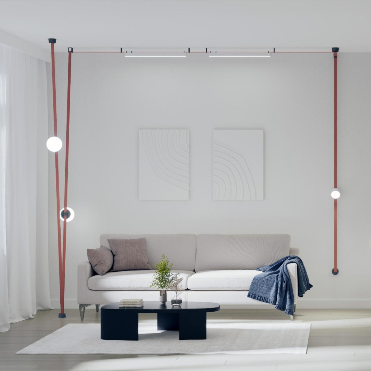 Трековый однофазный светильник белый Denkirs Belty linear DK5576-WH