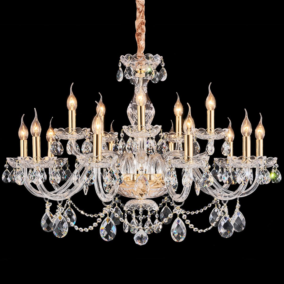 Подвесная люстра ILLUMICO IL2066-10+5PBC-25 ELITE