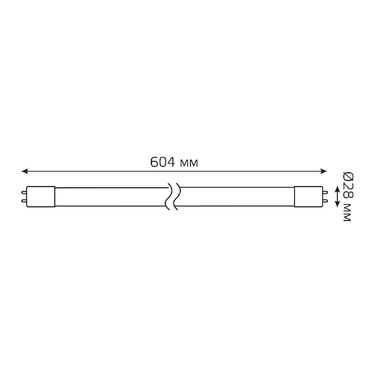 Лампа светодиодная Gauss G13 10W 4000К матовая 93020-R