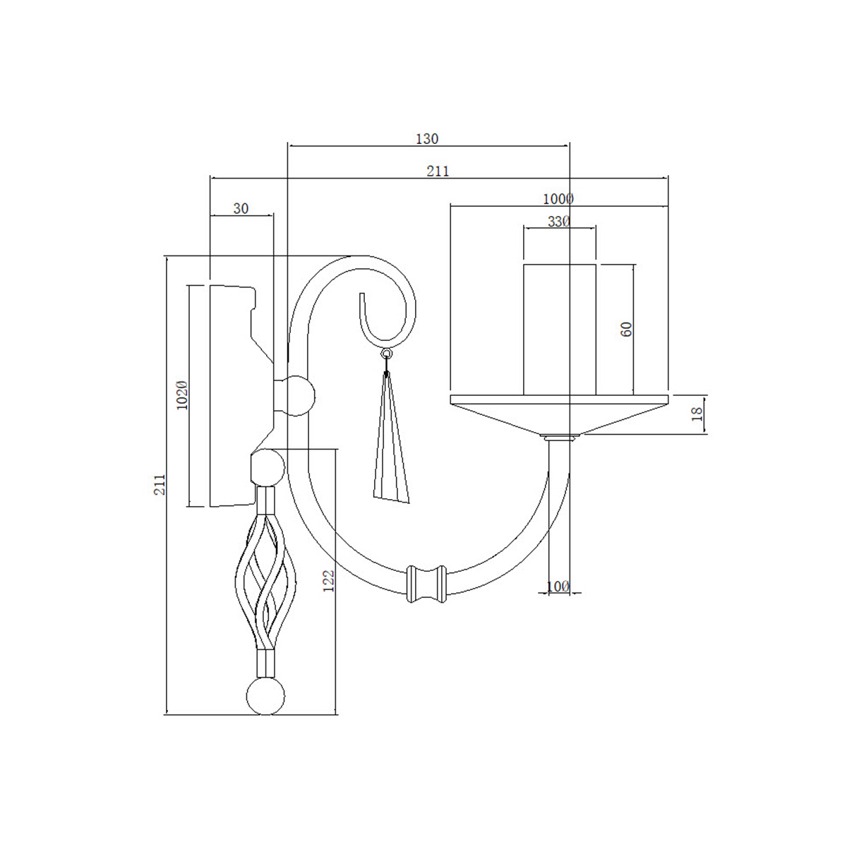 Бра Elstead Lighting AG1-AGED-BRASS