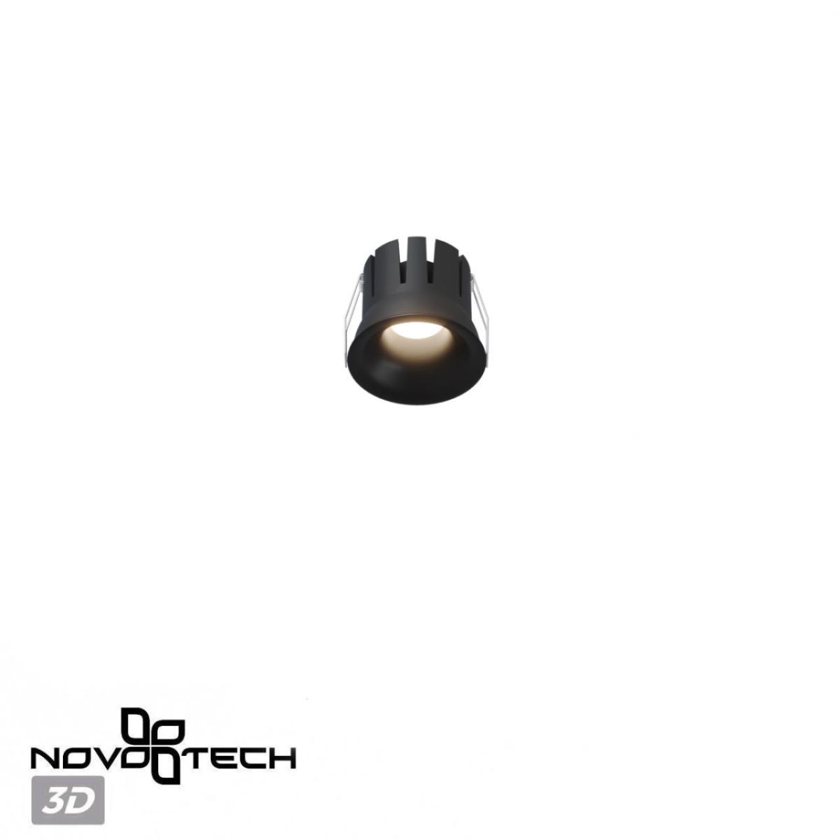 Встраиваемый светильник черный с переключателем цв. температуры Novotech Wir Eclat 359883