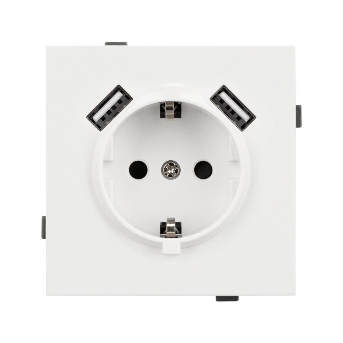 Механизм розетки с USB зарядкой Arlight SCT-TENDO-MUAA-SFPL-WH (230V, 16A) 054606