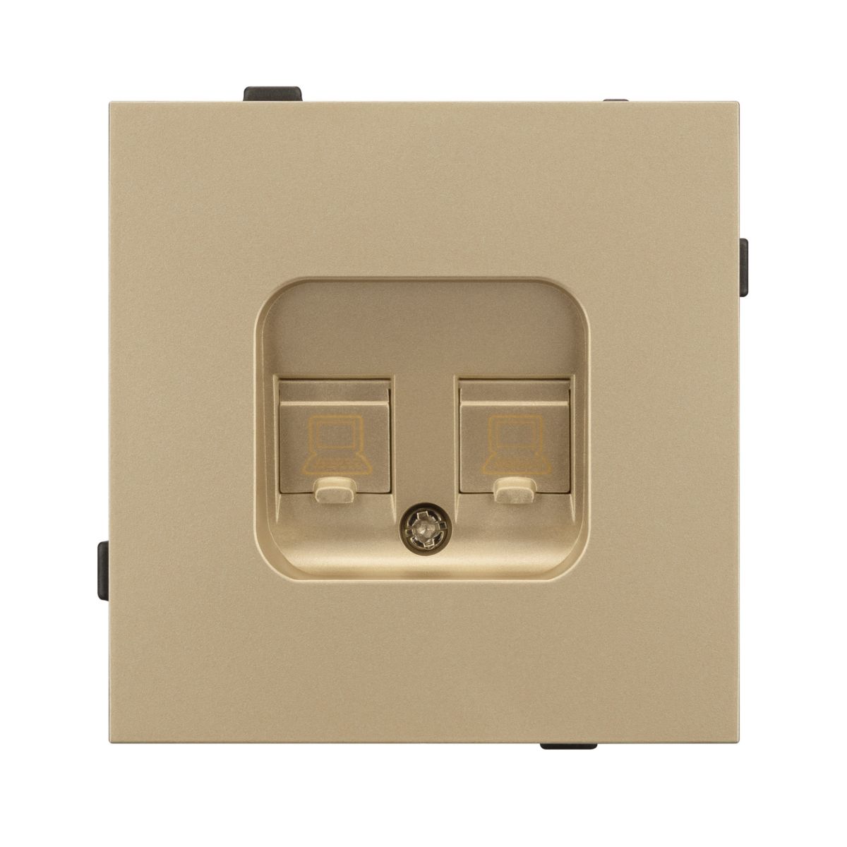 Механизм компьютерной розетки двойной SCT-TENDO-MPC2-SFPL-GD (RJ-45, CAT6) 054596