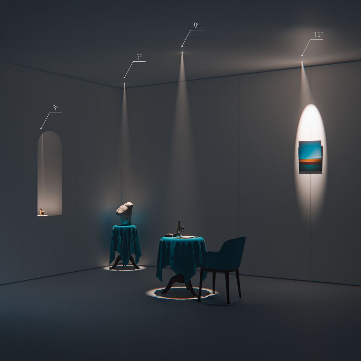 Модуль профессиональный светодиодный диммируемый 7W/12W 4000K в сборе с суппортом с углом наклона до 30° Lightstar Stella Pro 075094