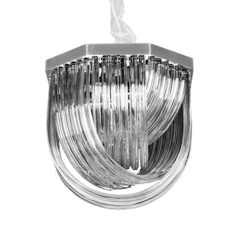 Подвесной светильник Delight Collection Murano Glass A001-400 L4 silver/smoky gray