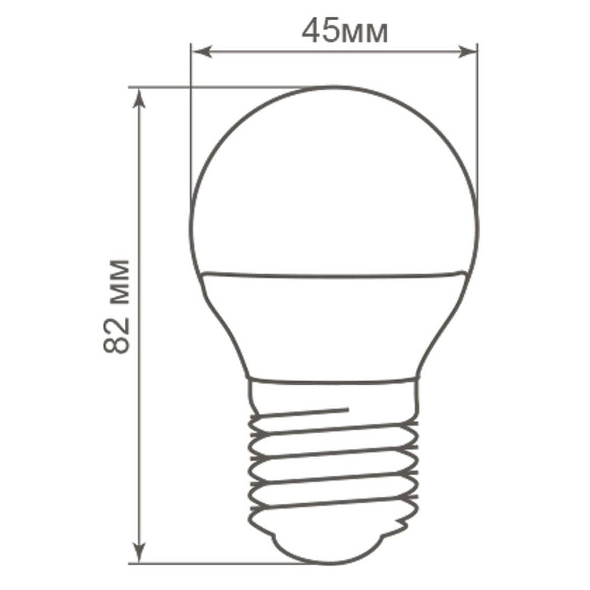 Лампа светодиодная Feron E27 5W 4000K Шар Матовая LB-38 25405 УЦ