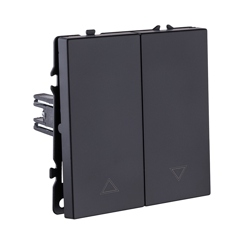 Механизм управления жалюзи 2-клавишный, черный матовый Kollinger Eclipse EC-013BK