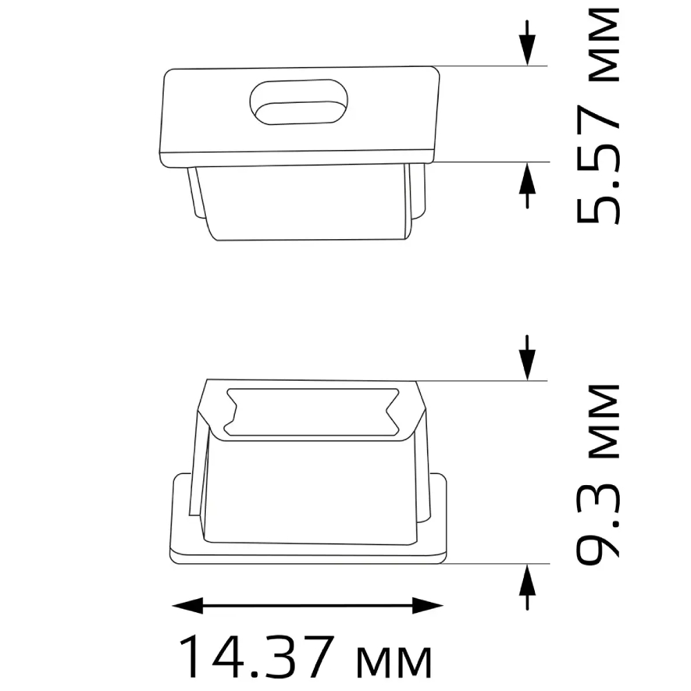 Заглушка для профиля (2 шт.) Gauss BT480