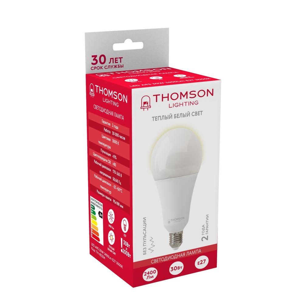 Лампа светодиодная Thomson E27 30W 3000K груша матовая TH-B2354