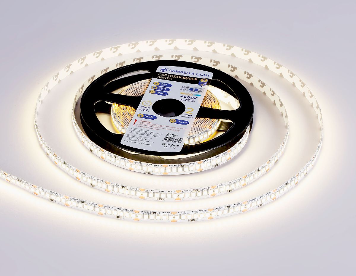 Светодиодная лента Ambrella Light LED Strip 24В 2835 18Вт/м 4500K 5м IP20 GS3302