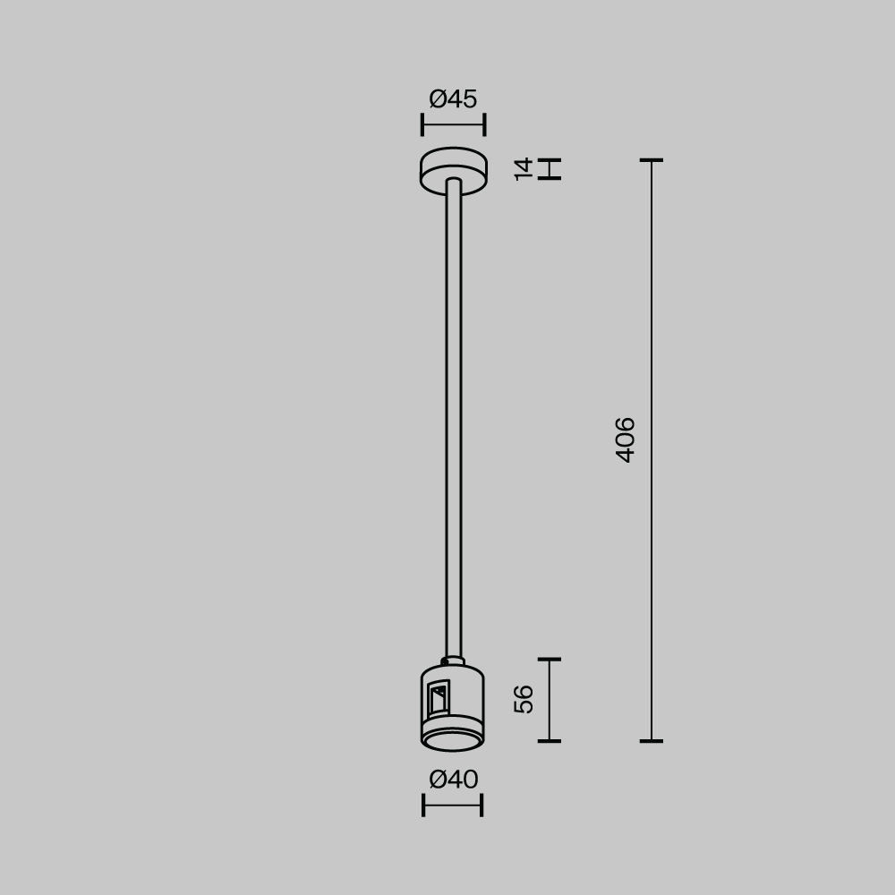 Крепление потолочное с прямым коннектором питания Maytoni Flarity TRA158С-IPCL1-B