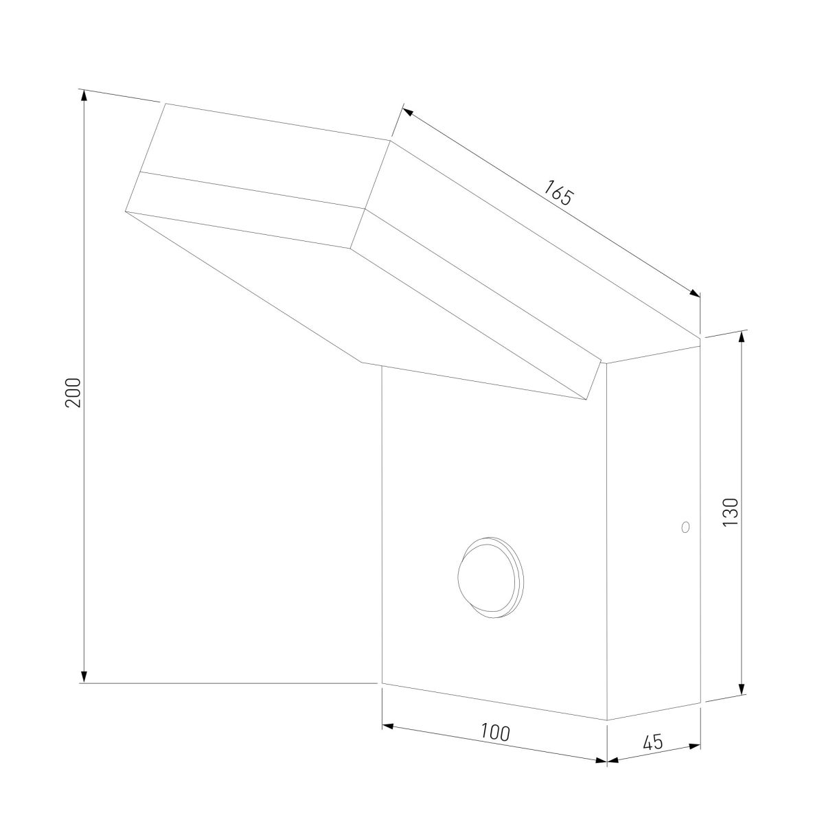 Уличный настенный светильник с датчиком движения Elektrostandard Sensor 1541 TECHNO LED черный 4690389219245 a072087