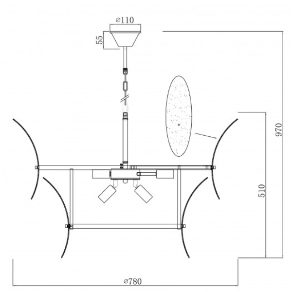 Подвесная люстра iLamp Gramercy 15602-11 ANB+CL