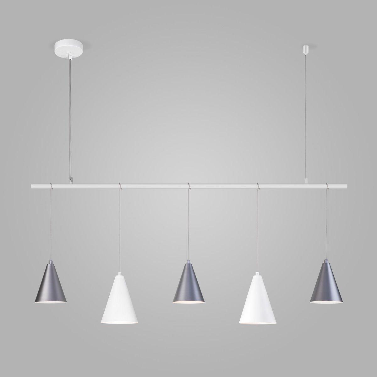 Подвесная люстра Eurosvet Castle 50088/5 белый/серебро