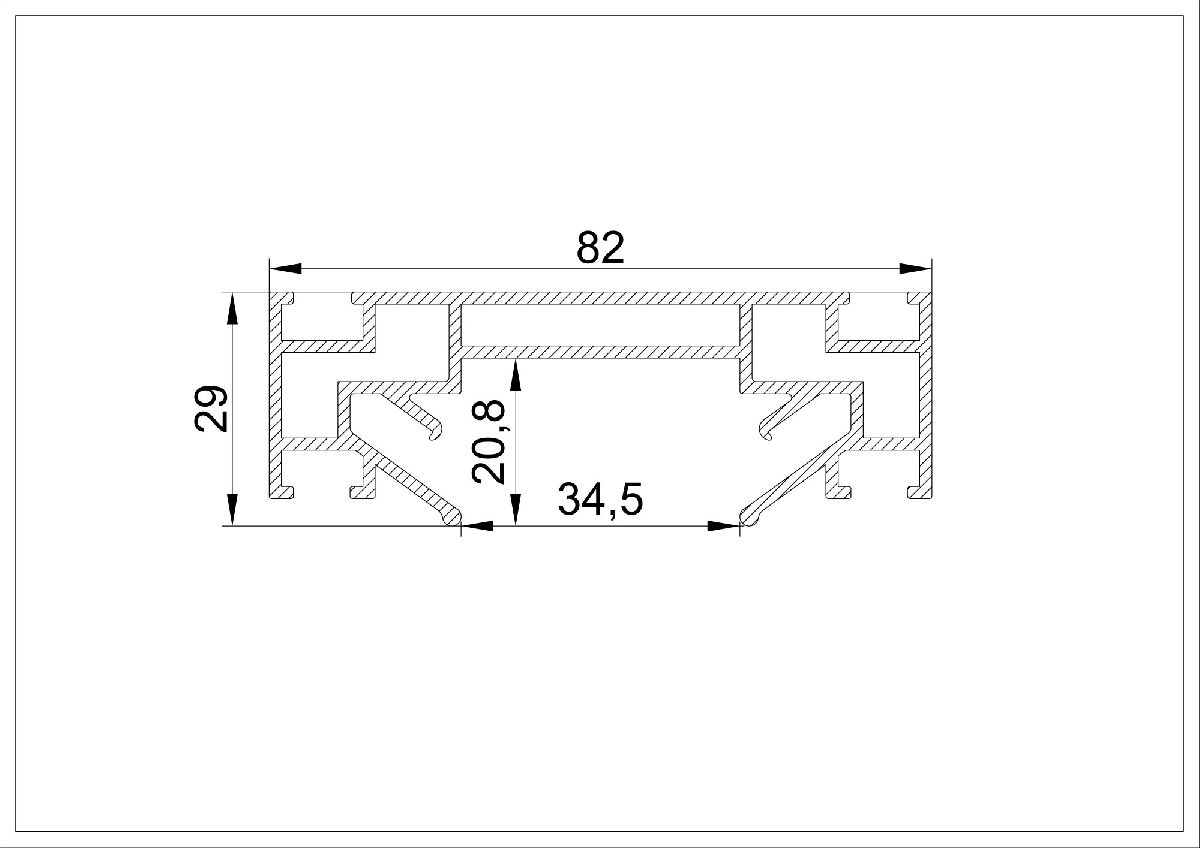 Алюминиевый профиль для установки трека TR2 SWG PRO CAT-TR2-SL 022510