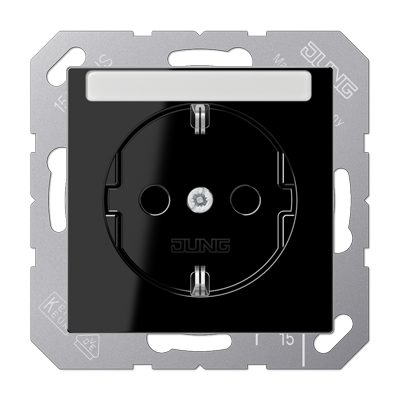 Розетка 2K+З со шторками Jung A1520BFKINASW