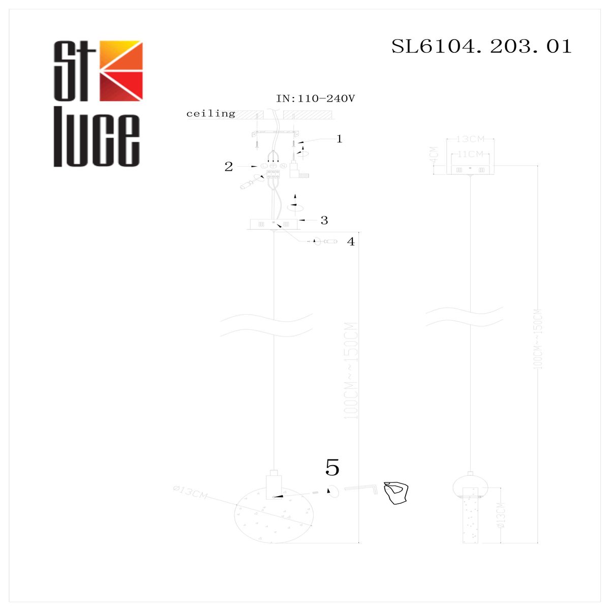 Подвесной светильник ST Luce Montecelio SL6104.203.01