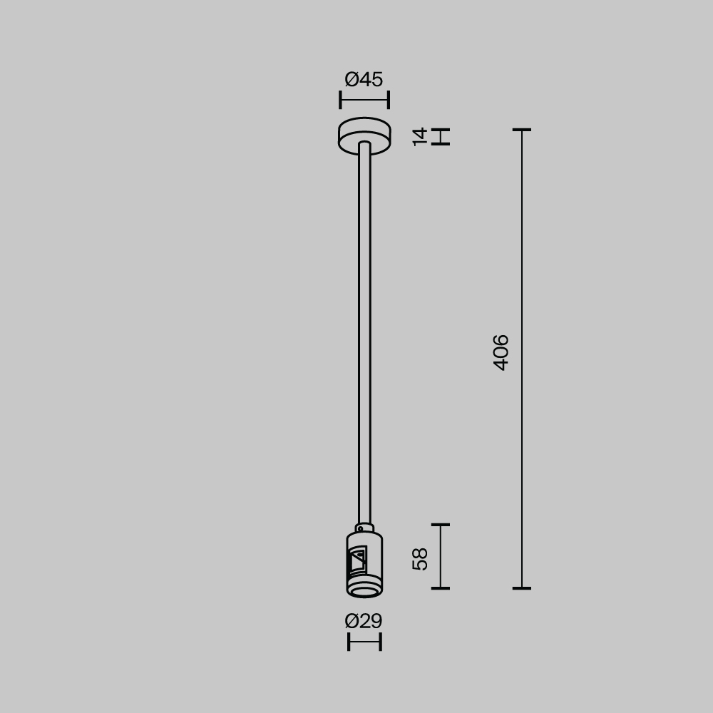 Крепление потолочное с вводом питания Maytoni Flarity TRA158C-BL1-PT