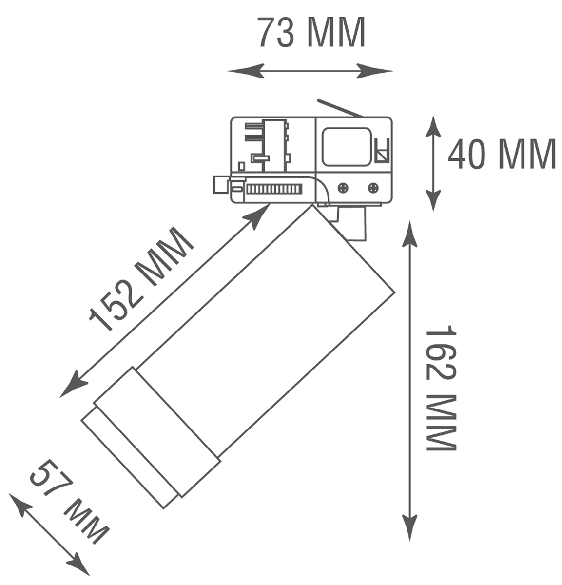 Трековый трехфазный светильник Donolux Rollo Zoom DL18895R15W1Z Bronze Track