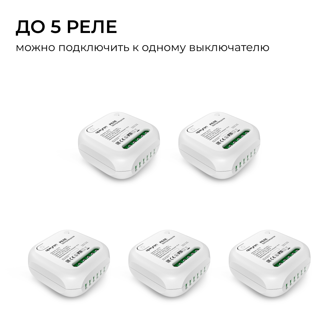 Выключатель кинетический 1кл., IP44, 2,4 ГГц, Smart, чер. Apeyron 04-81