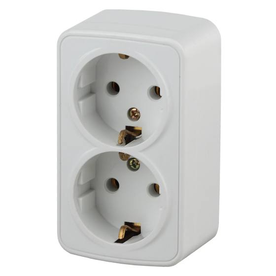 Розетка 2х2P+E Schuko Эра Intro Polo 3-204-01 Б0036100