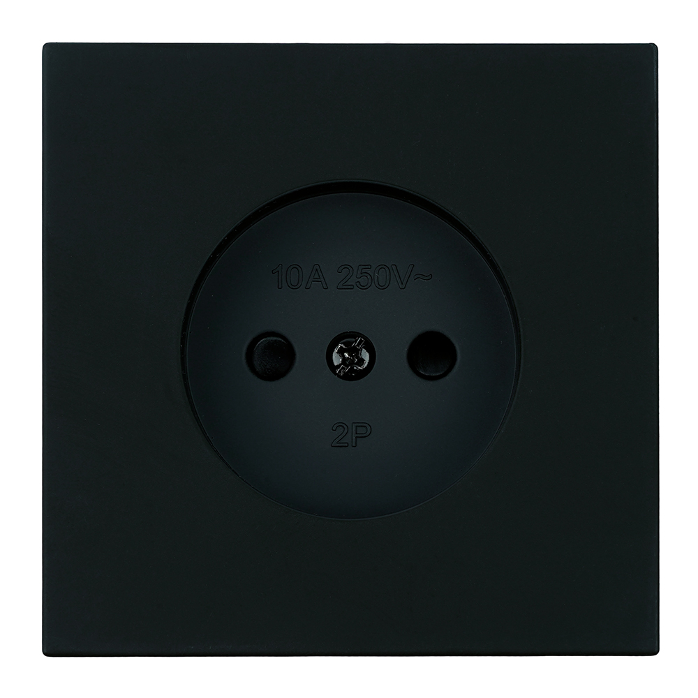 Розетка 1-местная с защитной шторкой (механизм) Stekker б/з Мия 250В 16А RST16-3109-05 черный бархат 50453