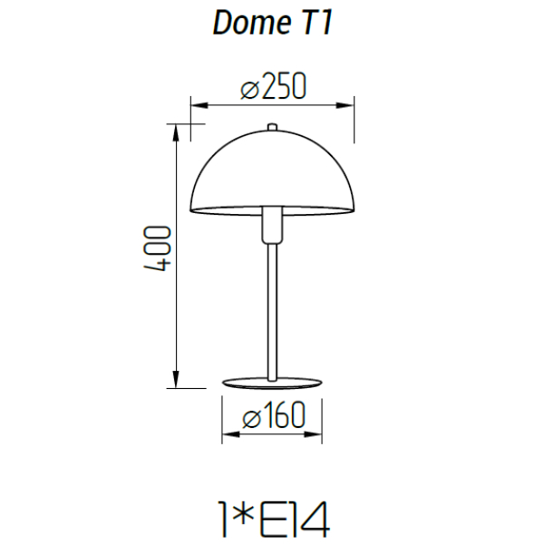 Настольная лампа TopDecor Dome T1 12 G