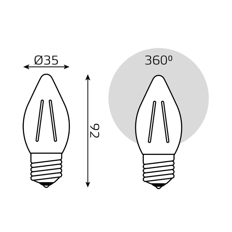 Лампа светодиодная Gauss Filament E27 11W 2700K 103802111