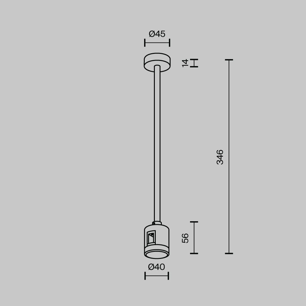 Крепление потолочное с прямым коннектором питания Maytoni Flarity TRA158С-IPC1-B