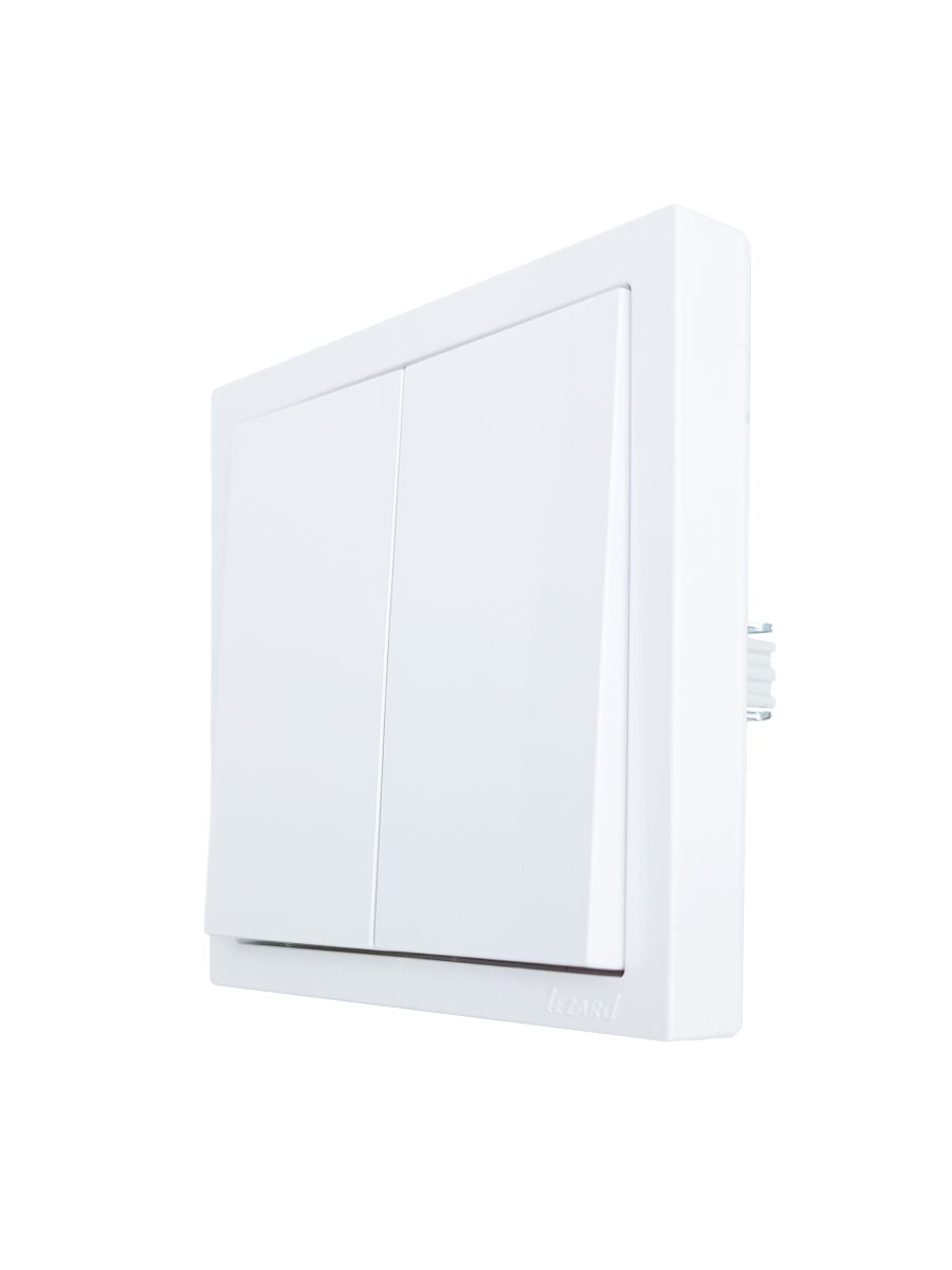 Выключатель 2-ой белый безвинтовой зажим/клемма Lezard Zima 704-0288-101QC
