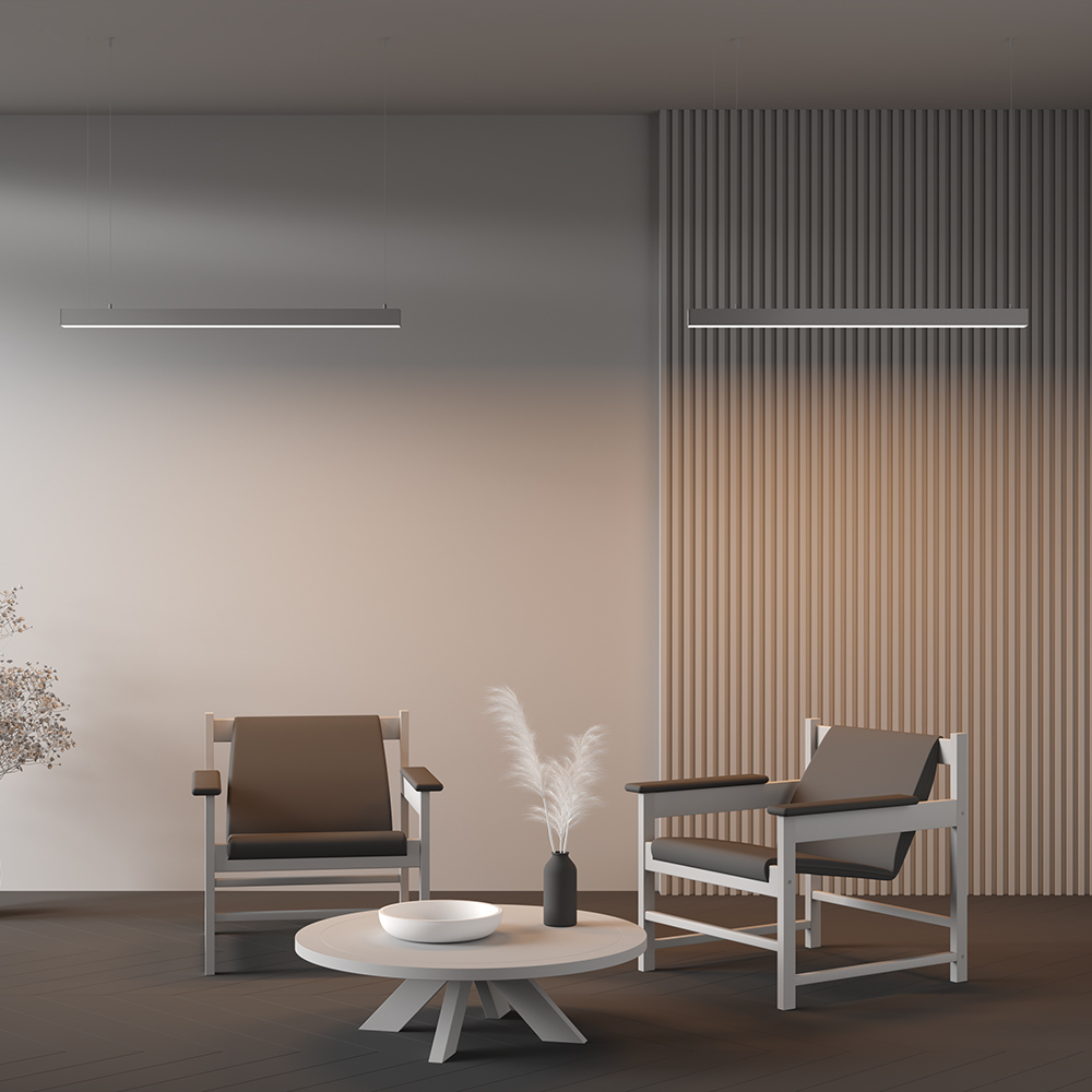 Линейный подвесной светильник Maytoni Technical 3000K 50x50 (Серебро, 1 м) LL312019