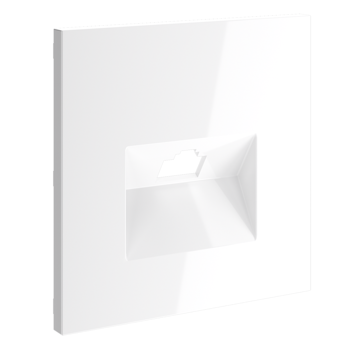 Накладка для розетки компьютерной RJ45 кат.6 Voltum S70 (белый глянцевый) VLS001301