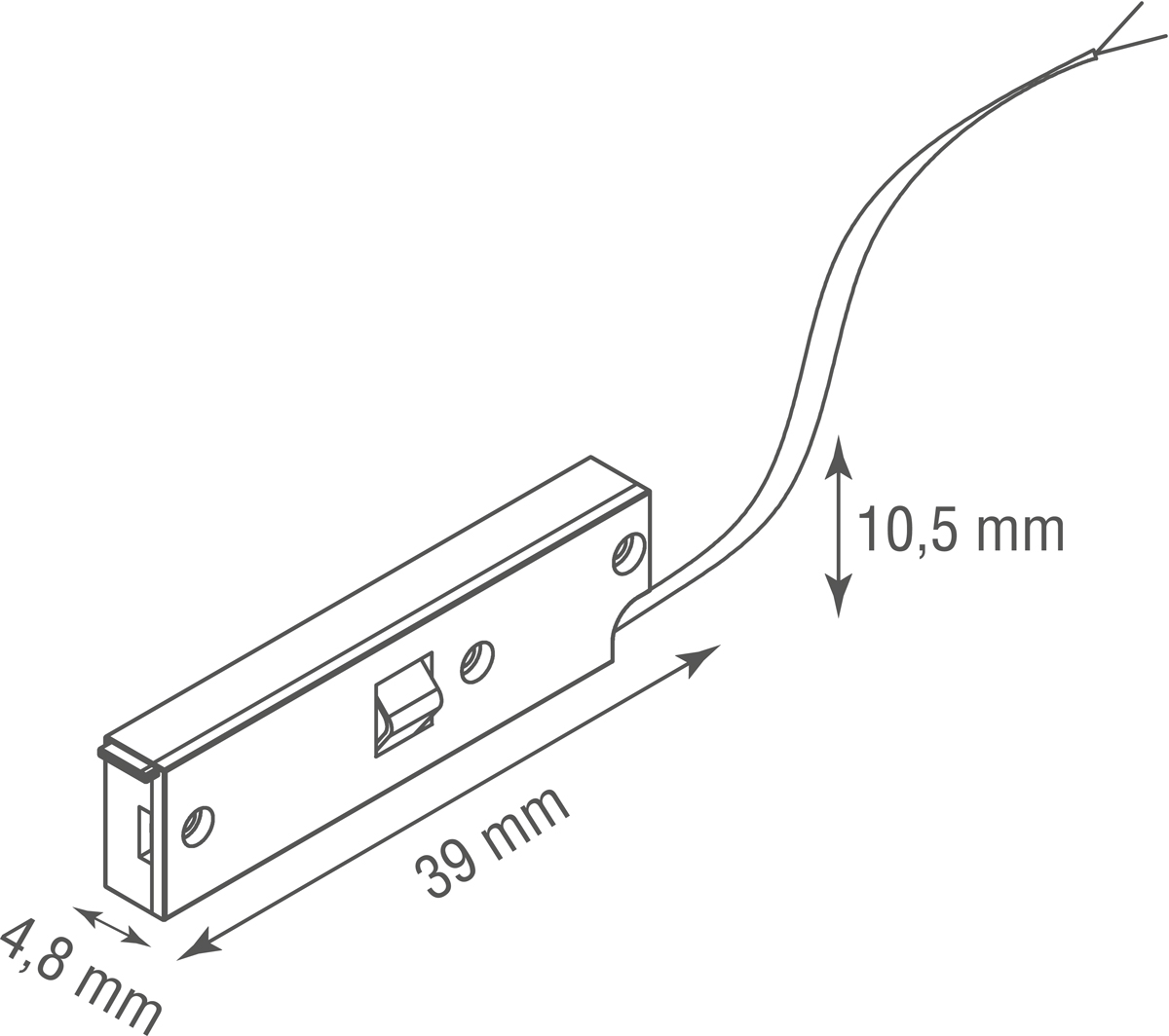 Адаптер с подводом питания для магнитного шинопровода Donolux Slim Line Mini Power connector DLSM B