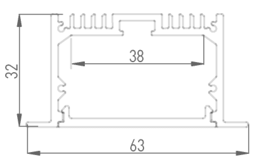 Профиль алюминиевый DesignLed LE.6332 001078