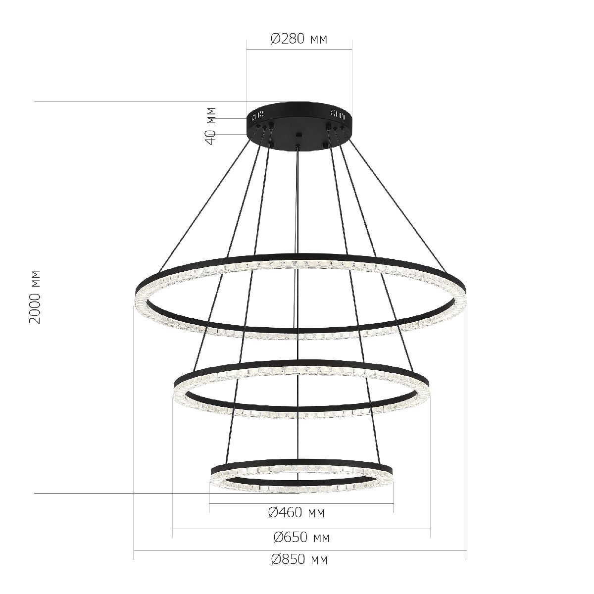 Каскадная люстра ST Luce Euclidics SL1018.403.03