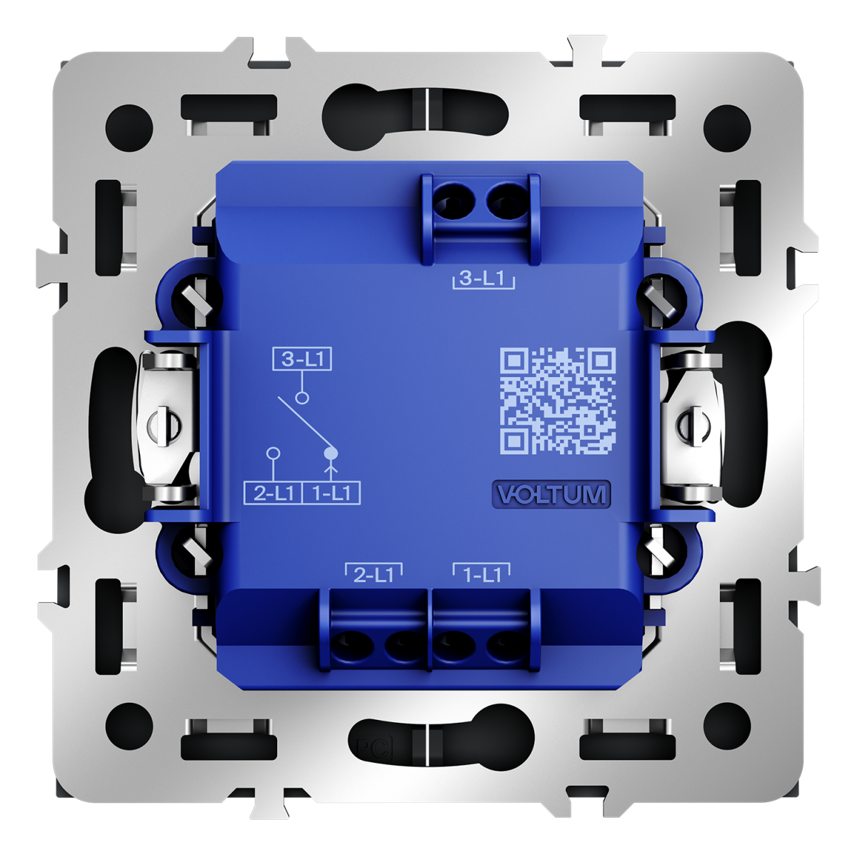 Выключатель встраиваемый Voltum S70 для жалюзи 10А, (графит) VLS020707